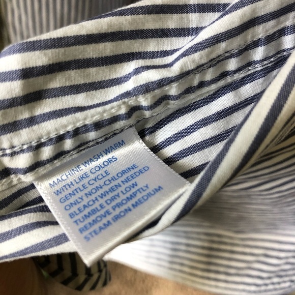 SOUTHERN TIDE Men’s Blue White Stripe Button Down Shirt Long Sleeve Size L - Picture 8 of 9